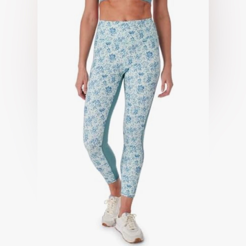 Fair Harbor Bayview Legging Womens Athletic Floral 7/8 Length Leggings Sz Small